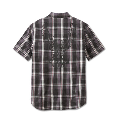 Harley-Davidson Mens Motorbreath Shirt - Black Plaid
