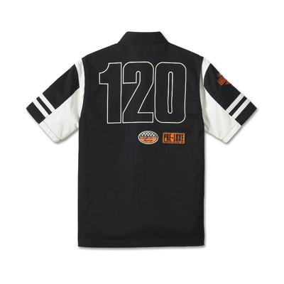 Harley-Davidson 120th Anniversary Mens Shirt - Colorblocked - Cloud Dancer