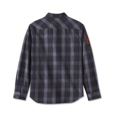 Harley-Davidson Mens Motorbreath Long Sleeve Shirt - Black Plaid
