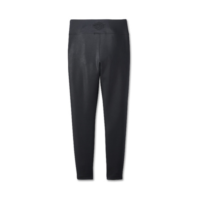 Harley-Davidson Womens Nightrain Faux Leather Leggings - Black Beauty