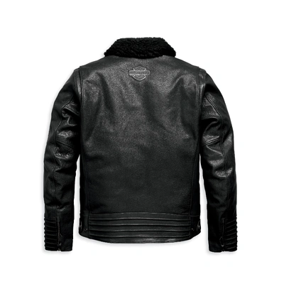 Harley-Davidson Mens Maverick Leather Biker Jacket - Black