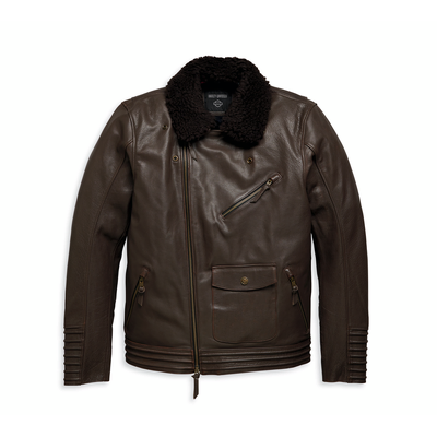 Harley-Davidson Mens Maverick Leather Jacket - Java