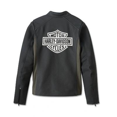Harley-Davidson Men's Oracle Waterproof Leather Jacket - Harley Black/Black Olive