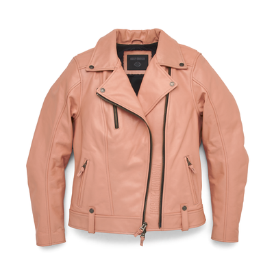 Harley-Davidson Womens Vixen Lane Leather Jacket - Light Pink