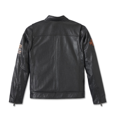 Harley-Davidson 120th Anniversary Mens Leather Jacket - Black Leather