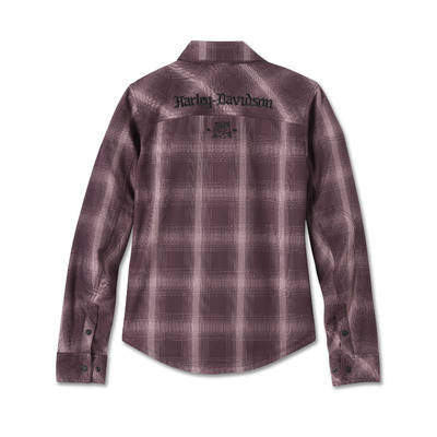 Womens H-D Sherpa Operative 2.0 Riding Shirt Jacket - Plaid - Sassafras &amp; Wistful Mauve