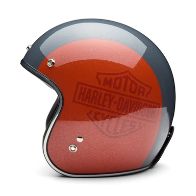 Harley-Davidson Ace C02 3/4 Helmet - Black/Orange