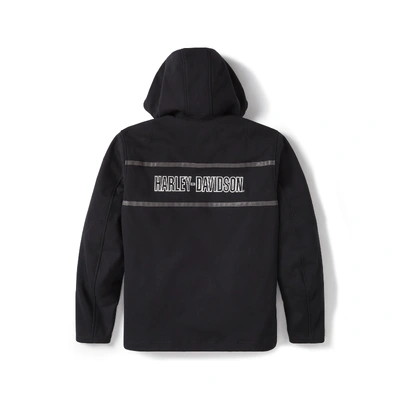 Harley-Davidson Mens H-D Trenton Deflector 2.0 Hooded Riding Fleece - Harley Black