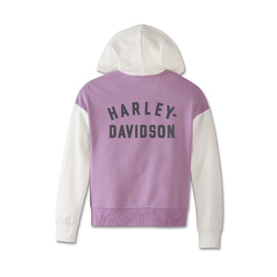 Womens Special Racer Front Zip Front Hoodie - Colorblocked/Lavender Herb