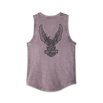 Womens Throttle Lace-Up Tank - Grape Shake