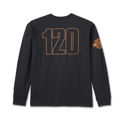 Mens 120th Anniversary Long Sleeve Tee - Black Beauty