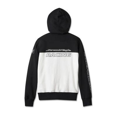 Harley-Davidson Womens Screamin Eagle Zip Front Colorblock Hoodie - White/Black