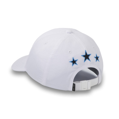 Womens Three Stars Bar &amp; Shield Adjustable Cap - Bright White