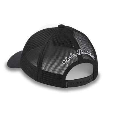 Womens Rosebud Trucker Cap - Bright White