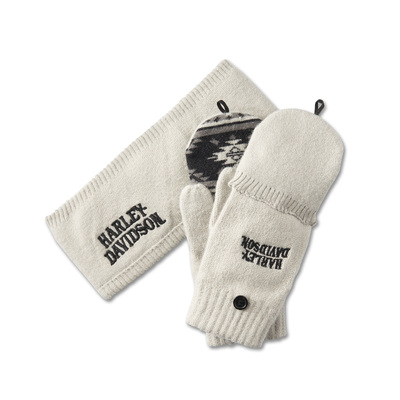 Harley-Davidson Womens Ear Warmer Gift Set - Cloud Dancer