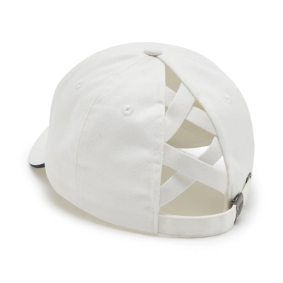 Harley-Davidson Womens Essential Arched Font Ponytail Cap - Cloud Dancer
