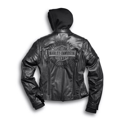 Womens Miss Enthusiast 3-in-1 Leather Jacket - Black