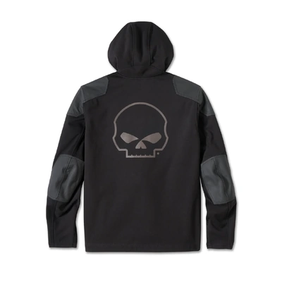 Harley-Davidson Willie G Skull Graphic Deflector 2.0 Hooded Riding Fleece - Harley Black