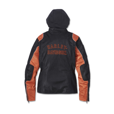 Harley-Davidson Women&#39;s Cora Mesh 2.0 Riding 3-in-1 Jacket - Black/Orange