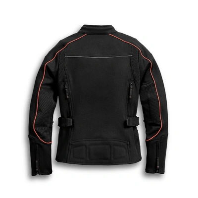 Harley-Davidson Mens Manitowoc Stretch Riding Jacket - Black/Orange