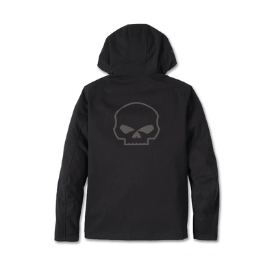 Harley-Davidson Mens Deflector 2.0 Willie G Skull  Riding Fleece - Black Beauty