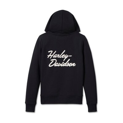 Womens Custom Bar &amp; Shield Pullover Hoodie - Black Beauty