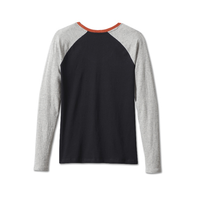 Womens First-Class Long Sleeve Raglan Tee - Colorblocked/Black Beauty