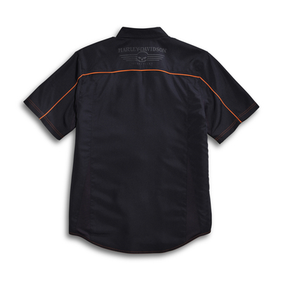 Harley-Davidson Black Vented Performance Mens Skull Shirt - Black