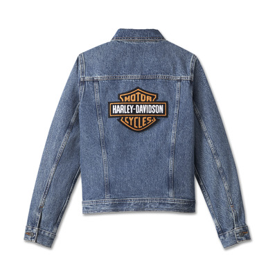 Womens Essential Bar &amp; Shield Denim Jacket - Medium Indigo