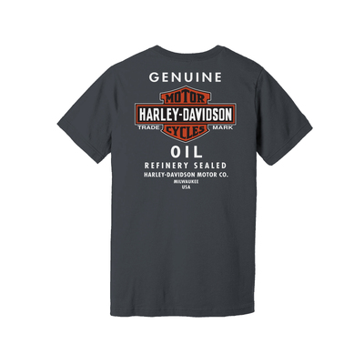 Harley-Davidson Mens Oil Can Tee - Blackened Pearl