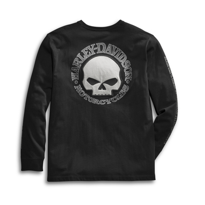 Harley-Davidson Mens Skull Long Sleeve Tee - Black