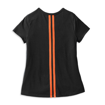 Womens Accelerate Stripe Knit Top - Colorblocked/Black Beauty
