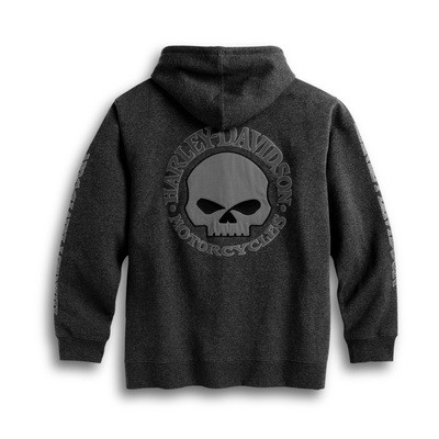 Harley-Davidson Skull Mens Hooded Sweatshirt - Charcoal