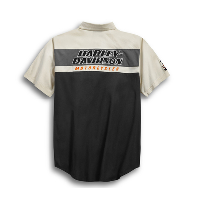 Harley-Davidson Racing Mens Colorblock Shirt - Black