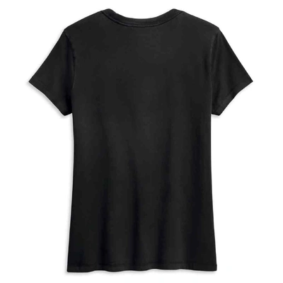 Harley-Davidson Womens Distressed Eagle Logo Tee - Black