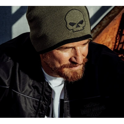Harley-Davidson Willie G Skull Knit Beanie - Grape Leaf