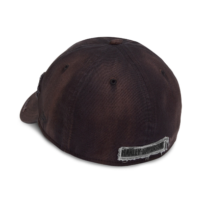 Harley-Davidson Upright Eagle Patch 39THIRTY Mens Cap - Black