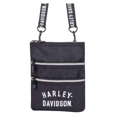 Harley-Davidson Womens Rubber H-D Crossbody Sling Purse - Black/Off White
