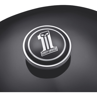 Dark Custom Logo Fuel Cap Medallion - Black