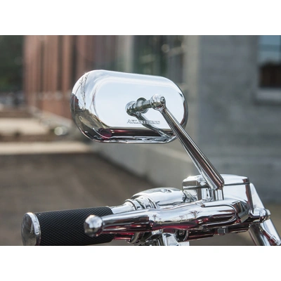 Forged Oval Mirror - Chrome. Fits Left