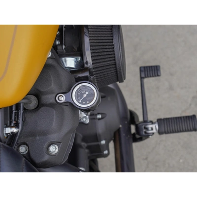 Method Oil Pressure Gauge - Black. Fits Milwaukee-Eight 2017up