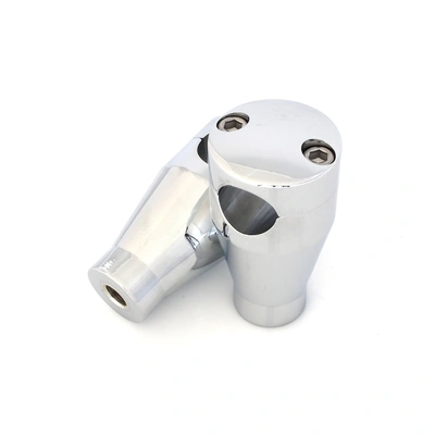 3in. Round Top Risers - Chrome. Fits 1in. Handlebar