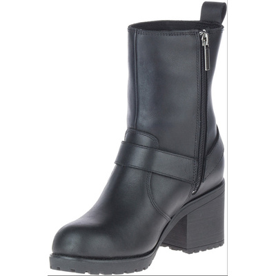 Harley-Davidson Womens Howell 6.75&quot; Black Waterproof Motorcycle Boots - Black - 10