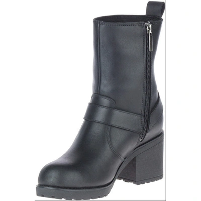 Harley-Davidson Womens Howell 6.75&quot; Black Waterproof Motorcycle Boots - Black