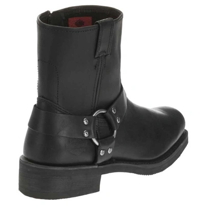 Harley-Davidson Mens El Paso Harness 7-Inch Side Zip Motorcycle Boots - Black