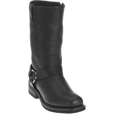 Harley-Davidson Hustin 11-Inch Waterproof Mens Harness Motorcycle Boots - Black