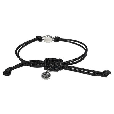 Harley-Davidson® Women&#39;s Bar &amp; Shield Outline Circle Wax Cord Bracelet