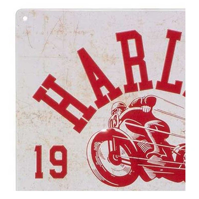 Harley-Davidson Embossed Riding Club Bar &amp; Shield Logo Tin Sign - 12 x 15.75 inch