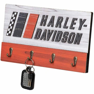Harley-Davidson Racing Stripes Key Rack With Four Hooks