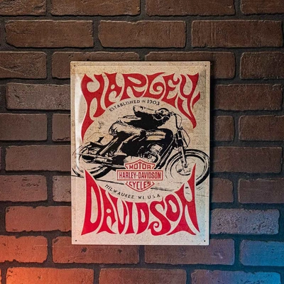 Harley-Davidson 1970s Racer Tin Sign